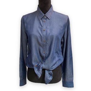 BANANA REPUBLIC Dillon Shirt | Like NEW | Large | Dark Denim | Long Sleeve